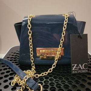 Zac Posen Eartha mini vhain dark blue crossbody mini bag